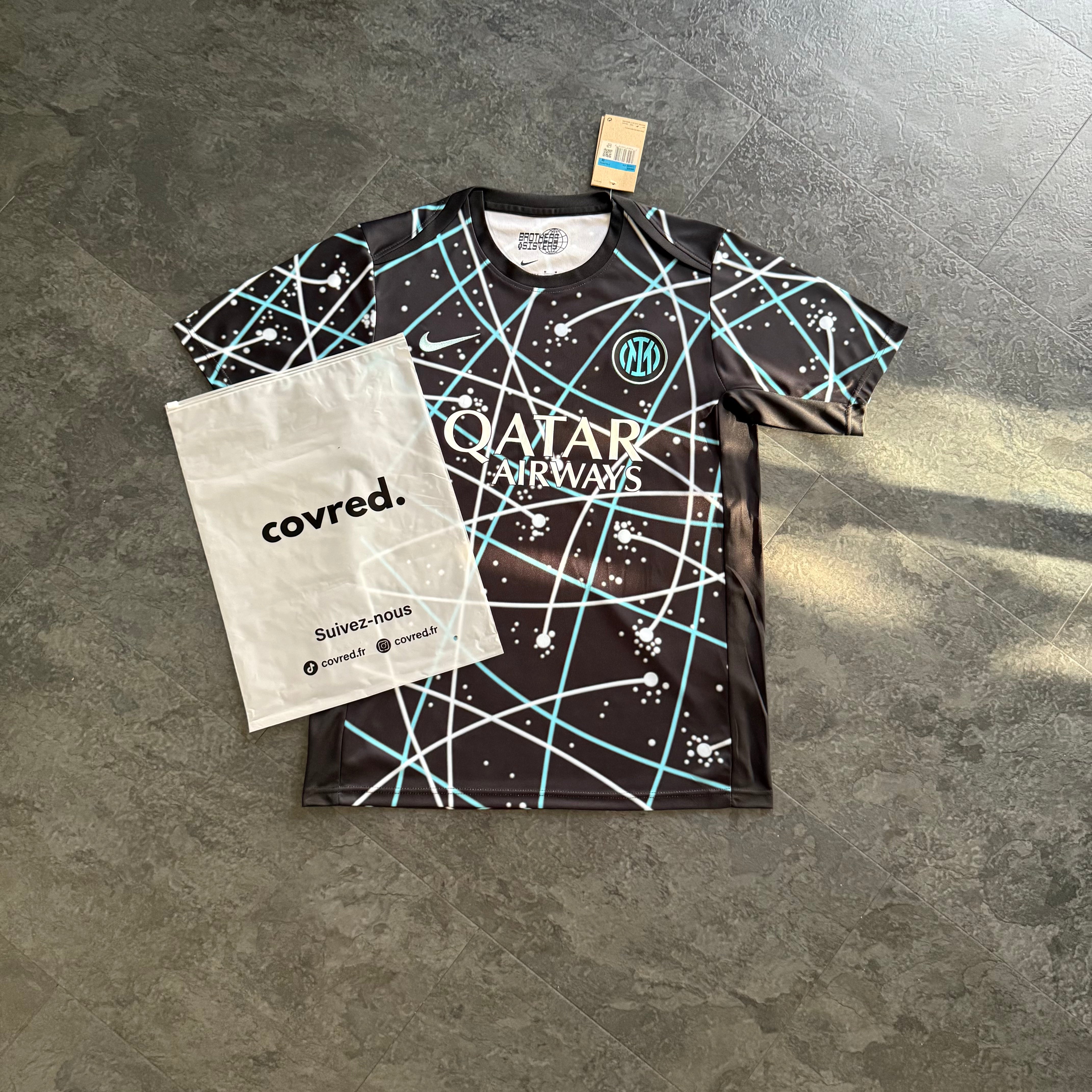 Inter Milan – Maillot Pré-Match 2025/26 – Noir, Bleu - Covred