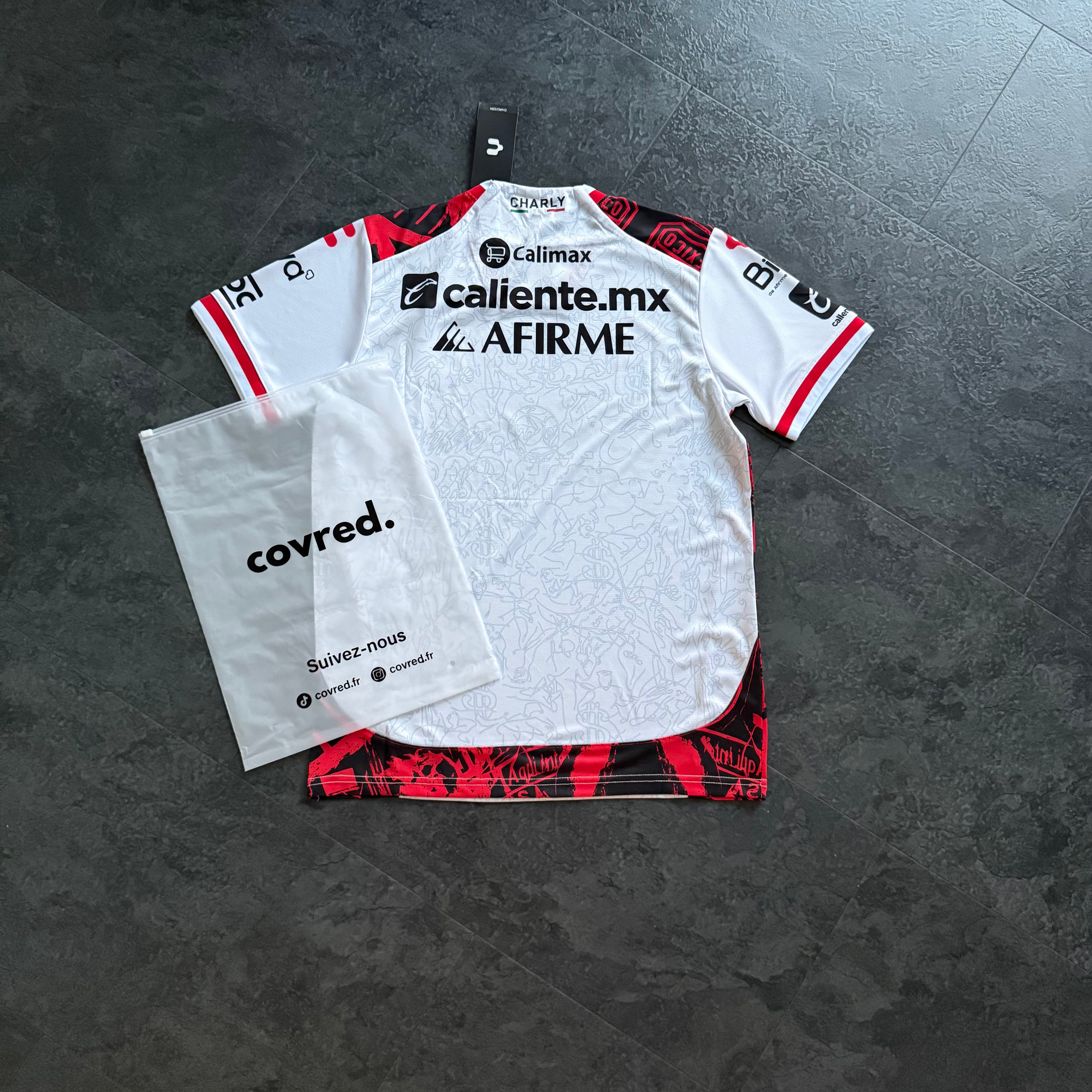 Club Tijuana – Maillot Extérieur 2025/26 – Blanc, Rouge - Covred