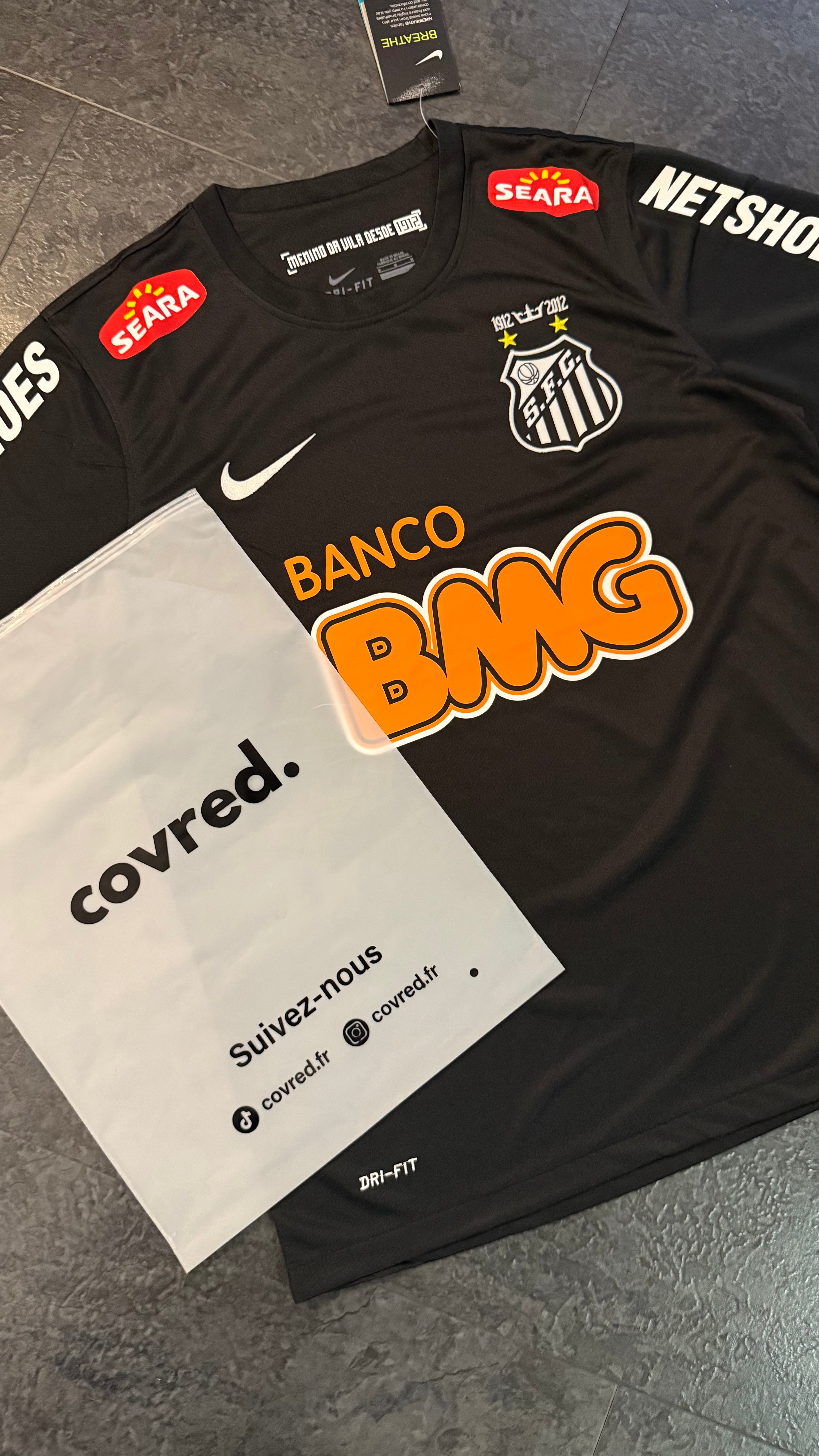 Santos FC – Maillot Extérieur 2012 – Noir - Covred