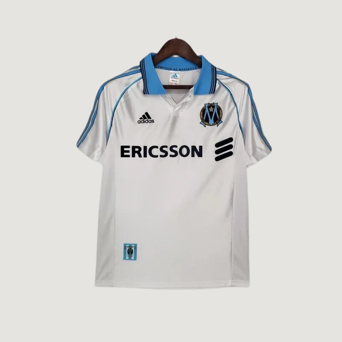 Olympique de Marseille – Maillot Rétro 1998/99 – Blanc Bleu - Covred