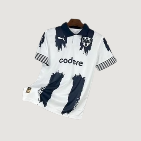 C.F. Monterrey – Maillot Extérieur 2025/26 – Blanc & Bleu Marine - Covred