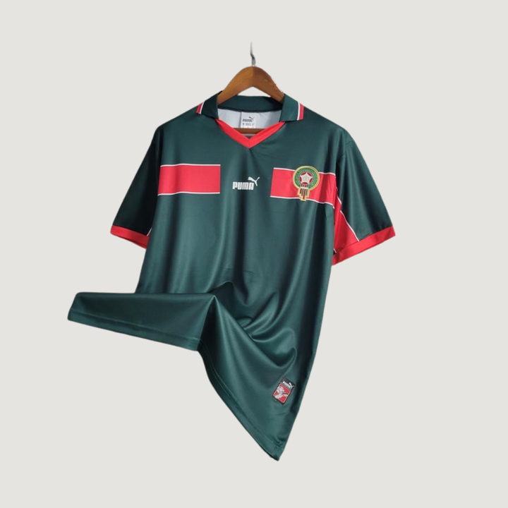 Maroc – Maillot Retro 1998 Domicile – Vert, Rouge - Covred