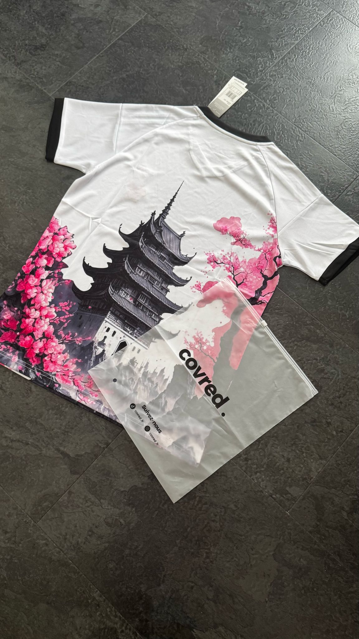 Japon – Maillot Concept – Blanc Noir Rose - Covred