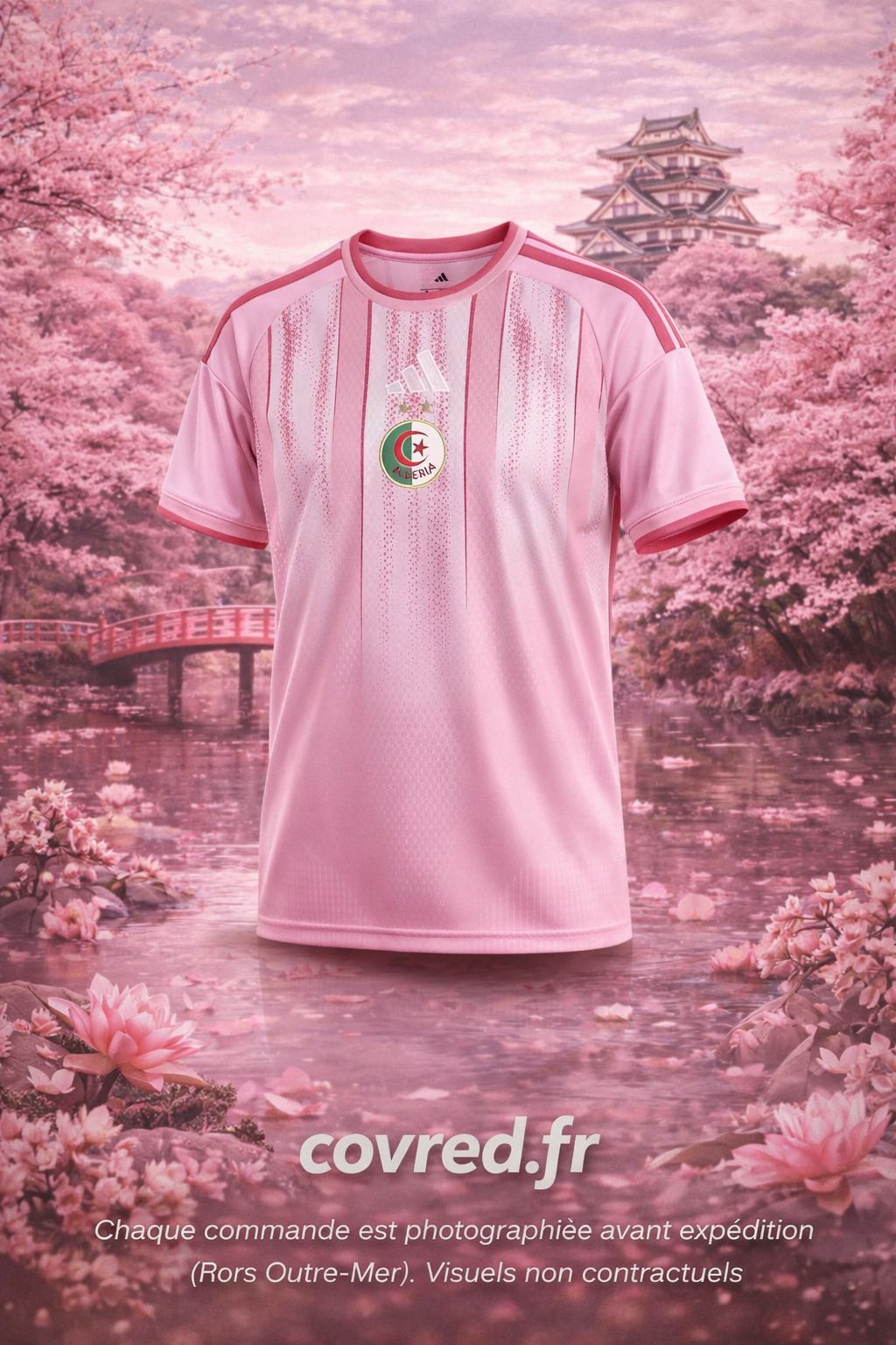 Algérie – Maillot Édition Spéciale 2026 – Rose, Blanc - Covred