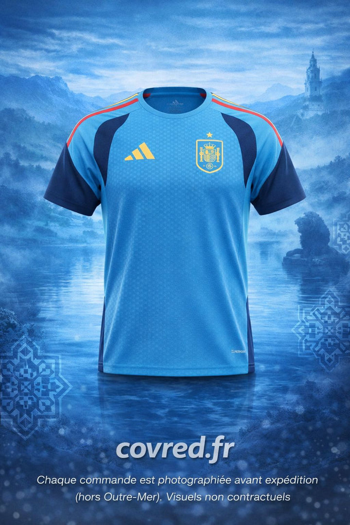 Espagne – Maillot Pré-Match 2026 – Bleu & Jaune - Covred