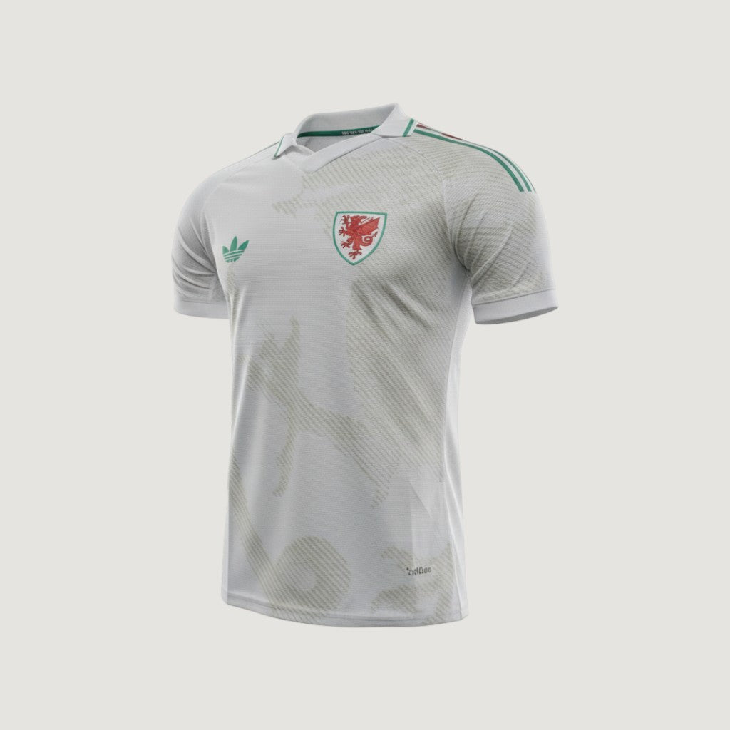 Pays de Galles – Maillot Extérieur Coupe du Monde 2026 – Blanc, Vert, Or - Covred