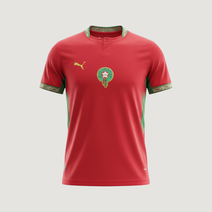 Maroc – Maillot Domicile 2026 – Rouge, Vert - Covred